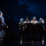 Christian Luck as John Hampshire, the dancers of Gya Ngoop Keeninyarra and Kyle Morrison as Mowadji with Oscar Valdes as Sebastian Hampshire. Photo by Bradbury Photography
